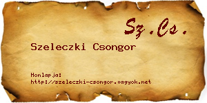 Szeleczki Csongor névjegykártya